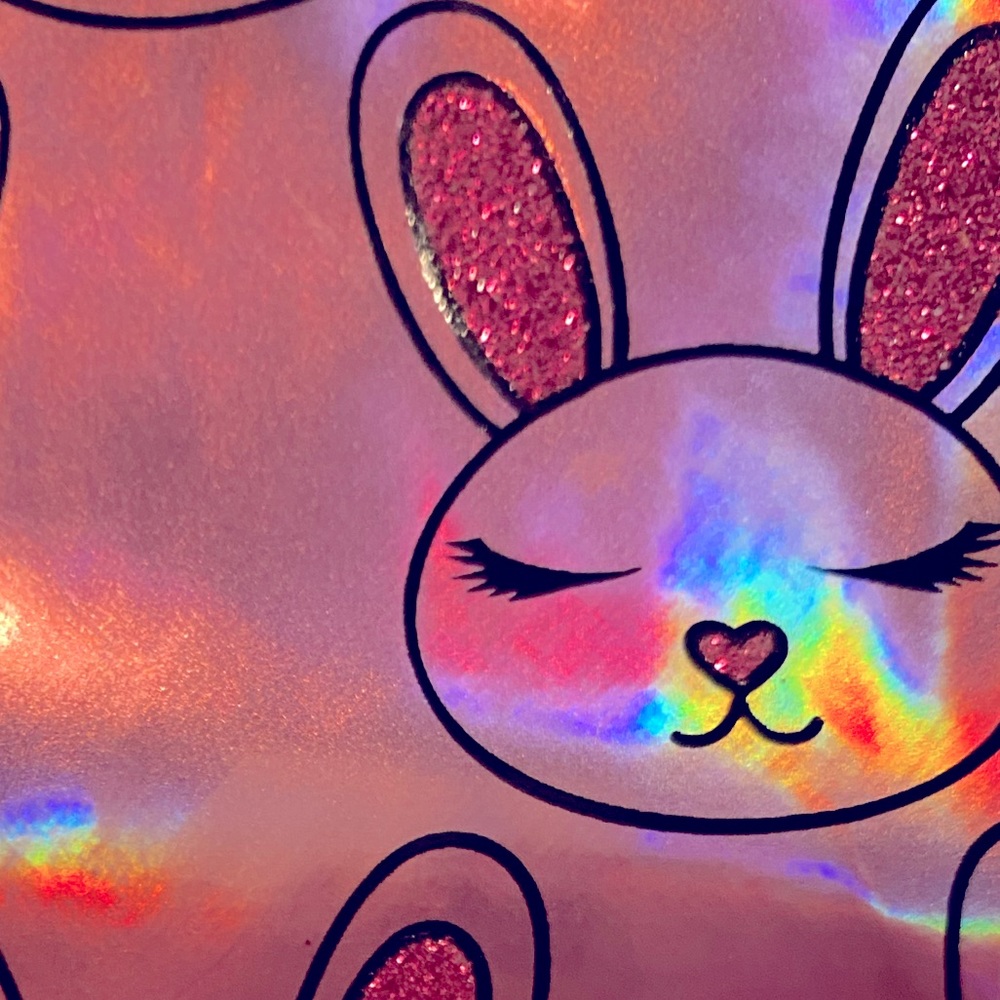 OMG Accessories Bunny Rabbit Iridescent Pink Backpack - Picture 4 of 9